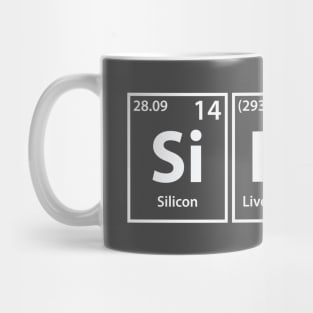 Silver (Si-Lv-Er) Periodic Elements Spelling Mug